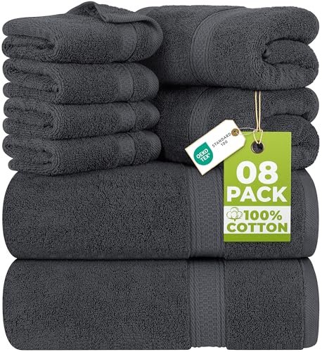 Utopia Towels 8 Piece Majestic Plush Luxury Towel Set.