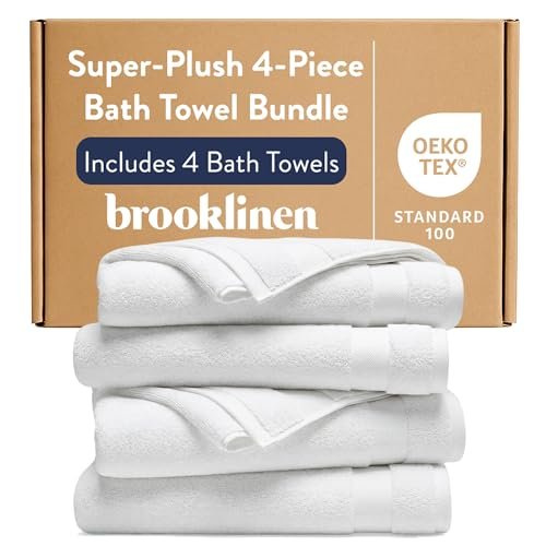Brooklinen 100% Turkish Cotton Bath Towels Spa-Quality Set...