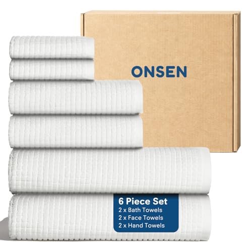 ONSEN Sculpted Terry Towel Set - White