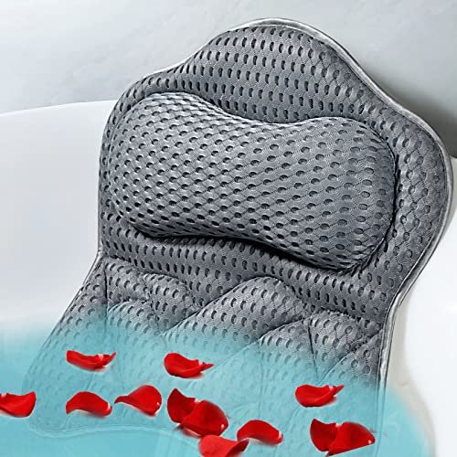 Fitheaven Bath Pillow, Tub Pillow for Bathtub with Suction...