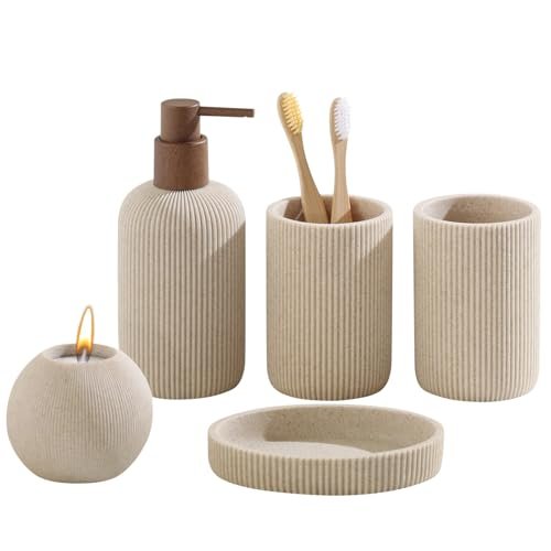 WUUAHOME Bathroom Accessories Set, 5 PCS Modern Bath...