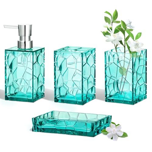 HBlife Bathroom Accessories Set, Acrylic Bathroom Counter...