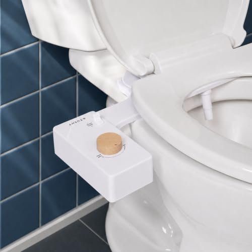 TUSHY Classic 3.0 Bidet Toilet Seat Attachment, Bamboo Knob