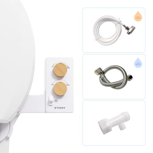 TUSHY Spa 3.0 Cool to Warm Water Bidet Attachment, Bamboo