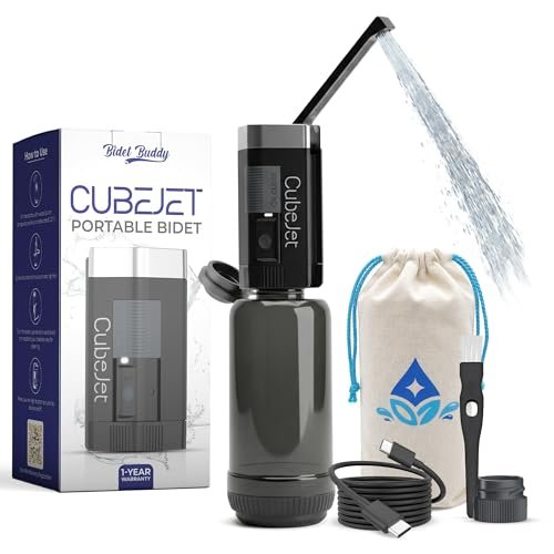 BIDET BUDDY® CubeJet Portable Bidet for Travel, 380mL...