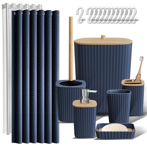 Clara Clark Bathroom Set, Shower Curtain Set, Bathroom...
