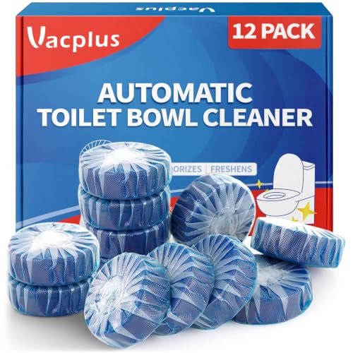 Vacplus Toilet Bowl Cleaner Tablets, 12 Pack, Auto...