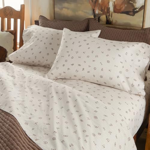 Rod's True Western Rods - Cattle Brands Cotton Twin Sheet