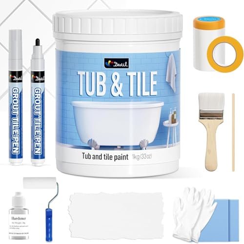 DWIL Tub Paint, Tub and Tile Refinishing Kit White