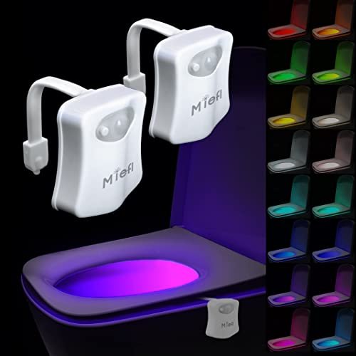 MIEFL 2 Pack Motion Activated Toilet Night Light