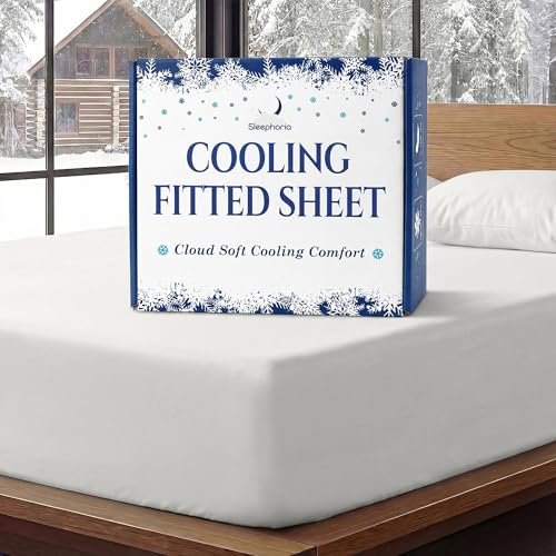 SLEEPHORIA Cooling Fitted Sheet King Size - BreezeWeave for...