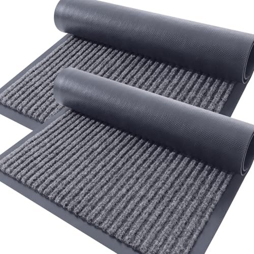 OLANLY 2-Pack Front Door Mats 29.5x17, Waterproof...