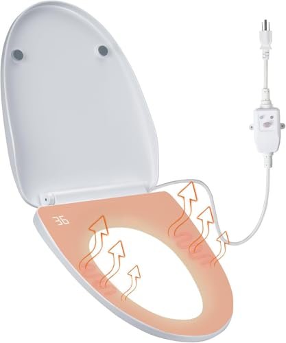 Heated Toilet Seat - Elongated Smart Toilet with Night...