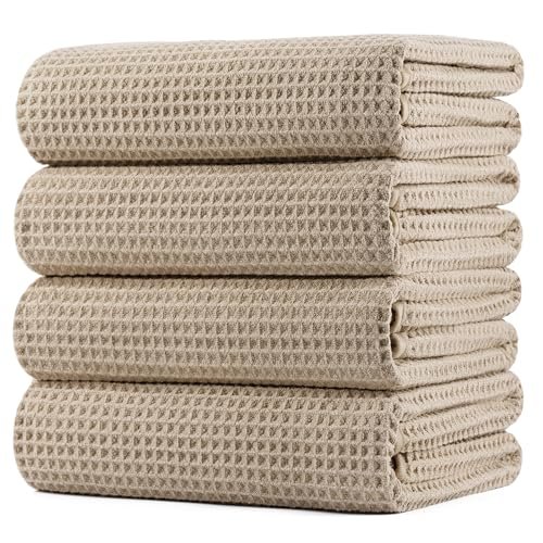 POLYTE 430 GSM Poly Blend Microfiber Quick Dry Waffle Bath