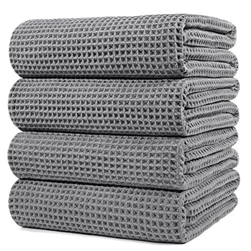 POLYTE 430 GSM Poly Blend Microfiber Quick Dry Waffle Bath
