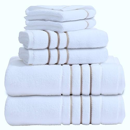 Le fil blanc Bath Towels Set for luxurious comfort.