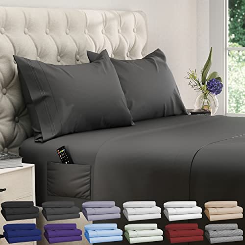 DREAMCARE Queen Sheet Set - Queen - Extra Deep Gray