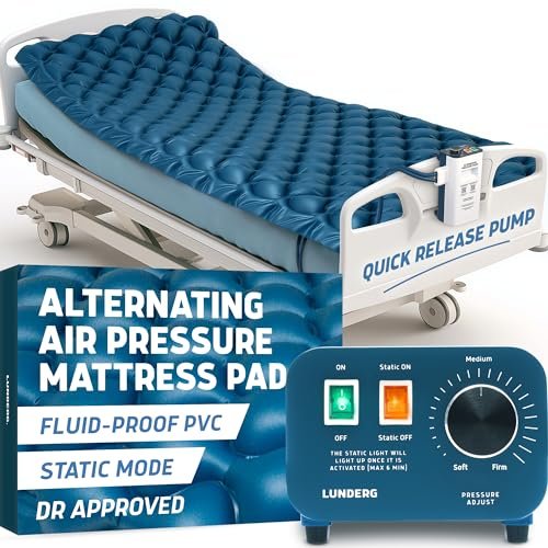 Lunderg Alternating Air Pressure Mattress Pad with Static...