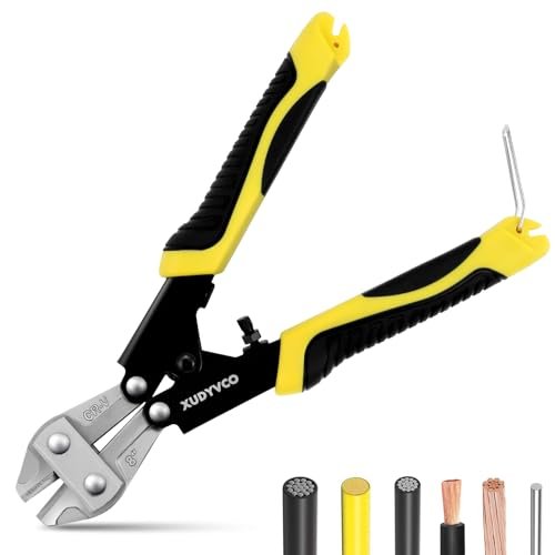 XUDYVCO 8IN Heavy Duty Mini Bolt Cutters with Labor-Saving...