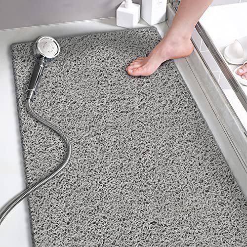 godehone Shower Mats Non Slip Without Suction Cups Grey