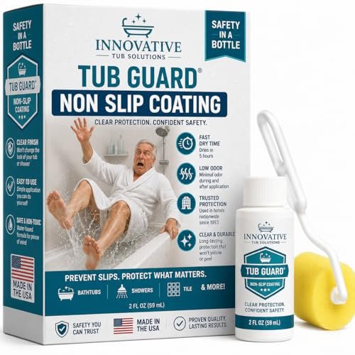Tub Guard Clear Anti Slip Coating for one bathtub.