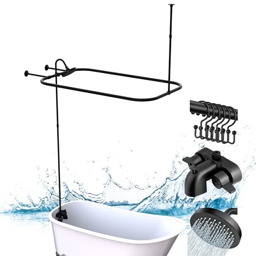 Pyhomestrim Clawfoot Tub Shower Kit,with Add On diverter...