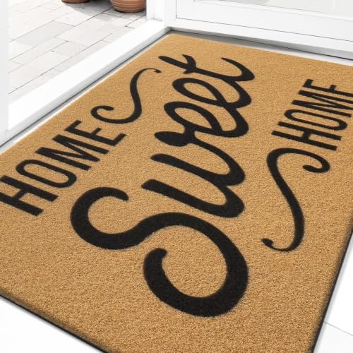 OLANLY Front Door Mat 30x17, Low Profile Welcome