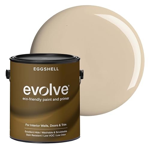 EVOLVE Interior Paint & Primer, Eggshell (Natural Beige), 1...