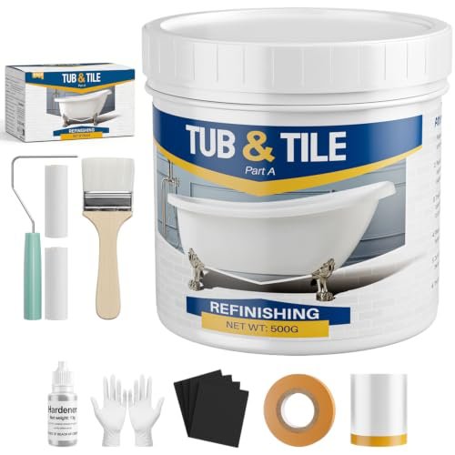 NZDWZDN White Tub and Tile Paint, 17.6oz Quick-Dry...