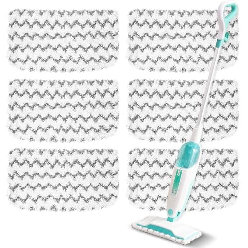 6 Pack Steam Mop Replacement Pads Compatible with Shark...