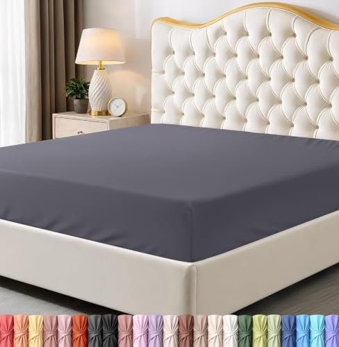 Queen Fitted Sheet, Ultra Soft Fits Up to 15 Inch