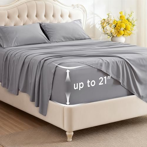 Bedsure Deep Pocket Queen Sheets Set - Ultra Soft &