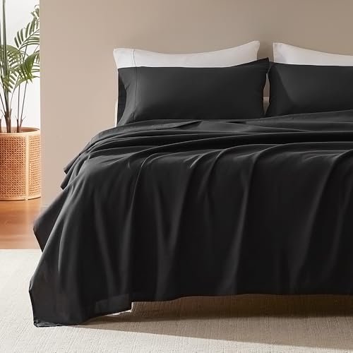 SLEEP ZONE Nanotex Super Soft Cooling Queen Bed Sheets Set.