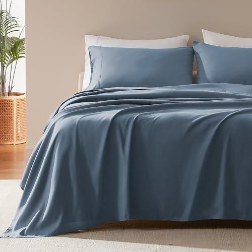 SLEEP ZONE Queen Sheet Set-4 Pieces Soft Breathable Cooling...