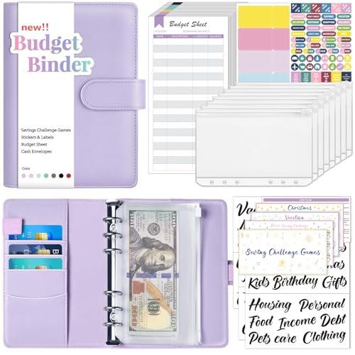 Sooez Budget Binder with Money Saving Challenge, Money...