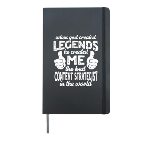 Best Content Strategist Legend Hardcover Journal, Black