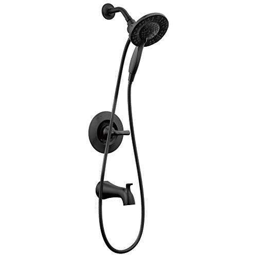 Delta Arvo 14 Series Matte Black Bathtub Shower Faucet Combo
