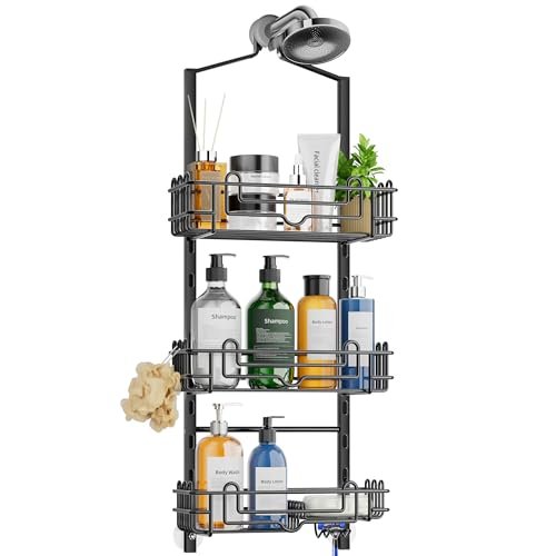 SWTYMIKI Shower Caddy Hanging Organizer - 3-Tier Rustproof...