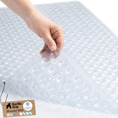 GORILLA GRIP Bath Tub Shower Mat, Bathtub Liner, Clear