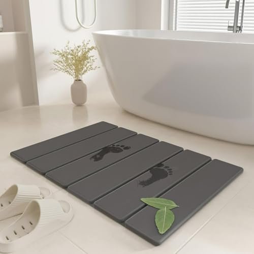 SYIPO Non-Slip Foldable Stone Bath Mat-Diatomite, 23.6 x...