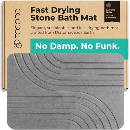 TOSORO - Stone Bath Mat Diatomaceous Earth Quick Drying