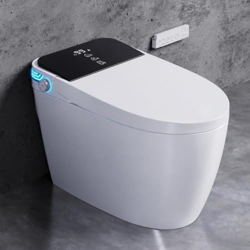 Smart Toilet with Bidet Built In, One-Piece tankless design.