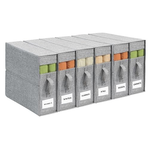 ZenStorage Sheet Organizers and Storage for Linen Closet,...