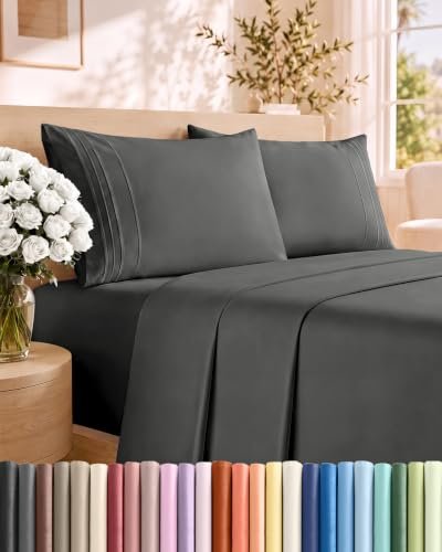 Queen Size 4 Piece Sheet Set - Comfy Breathable Cooling