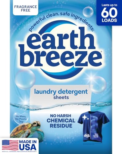 Earth Breeze Laundry Detergent Sheets Fragrance-Free 60...