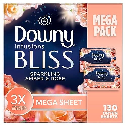 Downy Infusions Mega Dryer Sheets, Laundry Fabric Softener...