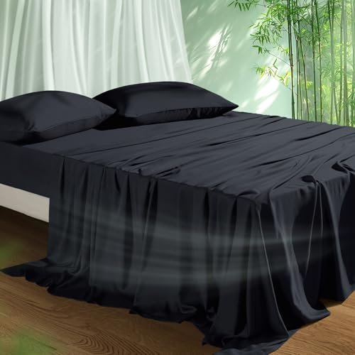 Cooling Sheets Set Queen Size, Viscose Derived from Bamboo.