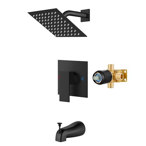 Airuida 6 Inch Shower Faucet Set,Bathtub Faucet Kit,Matte...