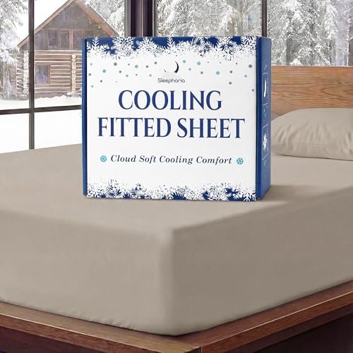 SLEEPHORIA Cooling Fitted Sheet King Size - BreezeWeave for...