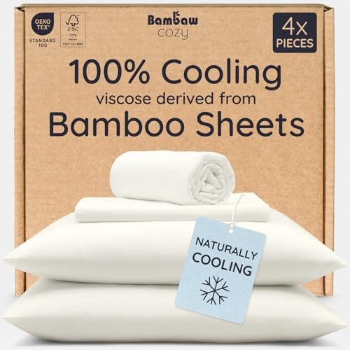 Bambaw 100% Viscose Derived from Bamboo Sheets Queen Set